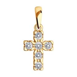 Золотая подвеска SOKOLOV 81030063 с Swarovski 81030063 фото