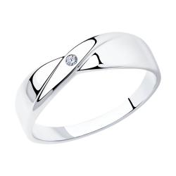 Серебряное кольцо SOKOLOV 87010004 с бриллиантом 87010004 фото