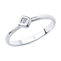 Серебряное кольцо SOKOLOV 87010025 с бриллиантом 87010025 фото