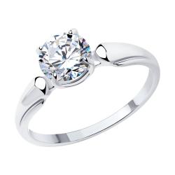 Помолвочное кольцо из серебра SOKOLOV с Swarovski 89010113 89010113 фото