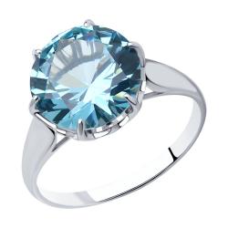 Серебряное кольцо SOKOLOV с ситаллом цвета Топаз 92011244 92011244 фото