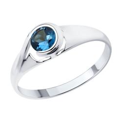 Серебряное кольцо SOKOLOV 92011662 с Лондон топазом 92011662 фото