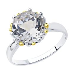 Серебряное кольцо SOKOLOV с горным хрусталем 92011719 92011719 фото