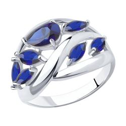 Серебряное кольцо SOKOLOV 92012059 с сапфировым корундом 92012059 фото