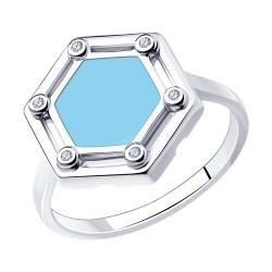 Серебряное кольцо Diamant 94-110-01591-1 с фианитом и эмалью 94-110-01591-1 фото