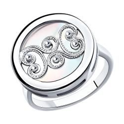 Серебряное кольцо SOKOLOV 94012049 с перламутром 94012049 фото