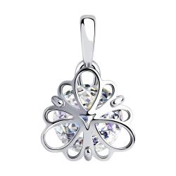 Серебряная подвеска SOKOLOV 94032417 с фианитом 94032417 фото