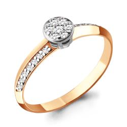 Золотое кольцо AQUAMARINE 961445Ак с бриллиантом 961445Ак фото