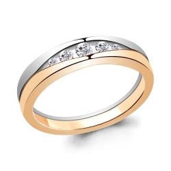Золотое кольцо AQUAMARINE 961511к с бриллиантом 961511к фото