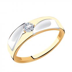 Золотое кольцо AQUAMARINE 962846к с бриллиантом 962846к фото