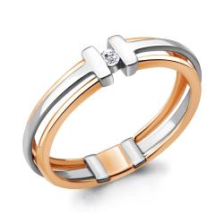 Золотое кольцо AQUAMARINE 963051к с бриллиантом 963051к фото