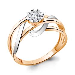 Золотое кольцо AQUAMARINE 963091к с бриллиантом 963091к фото