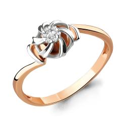 Золотое кольцо AQUAMARINE 963271к с бриллиантом 963271к фото