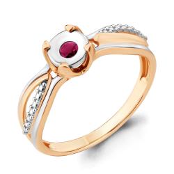 Золотое кольцо AQUAMARINE 963413кр с рубином 963413кр фото