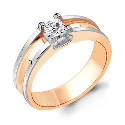 Золотое помолвочное кольцо AQUAMARINE с бриллиантом 963763к 963763к фото