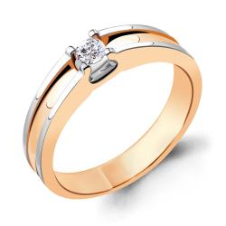 Золотое кольцо AQUAMARINE 963775к с бриллиантом 963775к фото