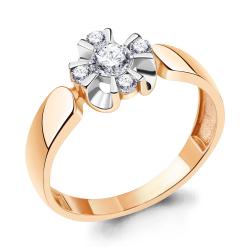 Золотое кольцо AQUAMARINE 964052к с бриллиантом 964052к фото