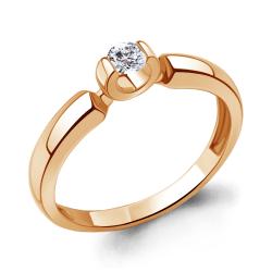 Золотое кольцо AQUAMARINE 964054к с бриллиантом 964054к фото