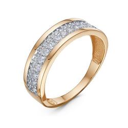 Золотое кольцо КЮЗ Del'ta D1100920 с фианитом D1100920 фото