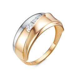 Золотое кольцо КЮЗ Del'ta D1101122 с фианитом D1101122 фото