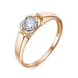 Золотое кольцо КЮЗ Del'ta D1101201 с фианитом D1101201 фото