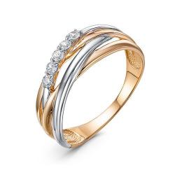 Золотое кольцо КЮЗ Del'ta D1101700 с фианитом D1101700 фото