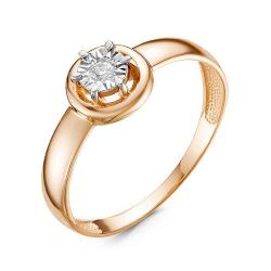 Золотое кольцо КЮЗ Del'ta DБР111175 с бриллиантом DБР111175 фото