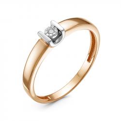 Золотое кольцо КЮЗ Del'ta DБР111585 с бриллиантом DБР111585 фото
