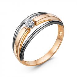 Золотое кольцо КЮЗ Del'ta DБР111882 с бриллиантом DБР111882 фото
