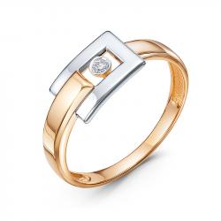 Золотое кольцо КЮЗ Del'ta DБР111957 с бриллиантом DБР111957 фото