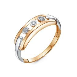 Золотое кольцо КЮЗ Del'ta DБр111772 с бриллиантом DБр111772 фото