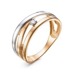 Золотое кольцо КЮЗ Del'ta Dбр112205 с бриллиантом Dбр112205 фото