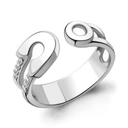 Серебряное кольцо Булавка AQUAMARINE с фианитом А68047А А68047А фото