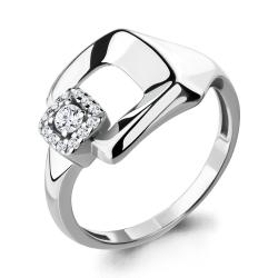 Серебряное кольцо AQUAMARINE А68219А с фианитом А68219А фото