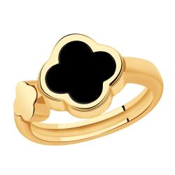 Золотое кольцо BERGER Б110060 с ониксом Б110060 фото