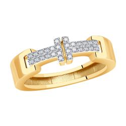 Золотое кольцо BERGER Б110098 с фианитом Б110098 фото