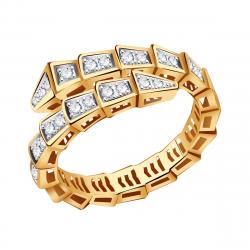Золотое кольцо BERGER Б110323 с фианитом Б110323 фото