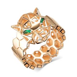 Золотое кольцо ЮЗ Корона К1-К5101 с ювелирным кристаллом К1-К5101 фото