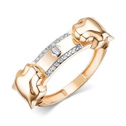 Золотое кольцо ЮЗ Корона К1-К5110 с фианитом К1-К5110 фото