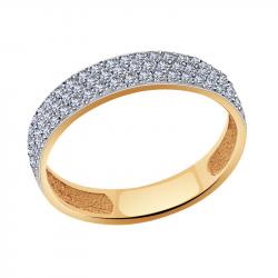 Золотое обручальное кольцо 4 мм Красносельский ювелир с фианитом РК2455 РК2455 фото