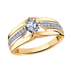 Золотое кольцо Александра кл2178ск с фианитом кл2178ск фото
