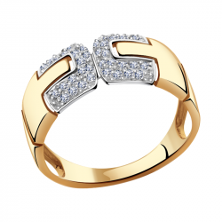 Золотое кольцо Александра кл2259ск с фианитом кл2259ск фото
