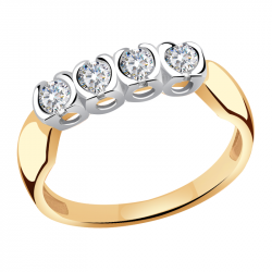Золотое кольцо Александра кл3050-62сбк с Swarovski кл3050-62сбк фото
