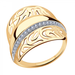 Золотое кольцо Александра кл3059ск с фианитом кл3059ск фото