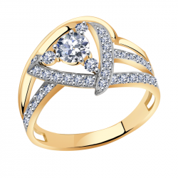Золотое кольцо Александра кл3528-62сбк с Swarovski кл3528-62сбк фото