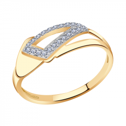 Золотое кольцо Александра кл3532ск с фианитом кл3532ск фото
