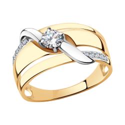 Золотое кольцо Александра кл3698-62сбк с Swarovski кл3698-62сбк фото