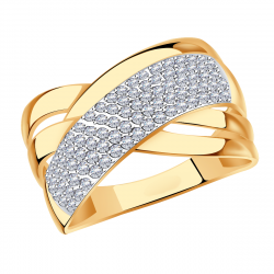 Золотое кольцо Александра кл3702ск с фианитом кл3702ск фото