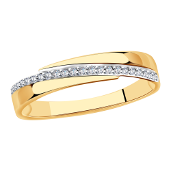 Золотое кольцо Александра кл3703ск с фианитом кл3703ск фото
