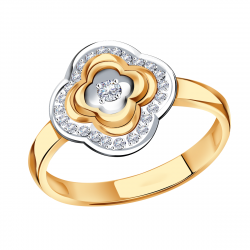 Золотое кольцо Александра кл3725сбк с фианитом кл3725сбк фото